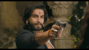 a man pointing a gun
