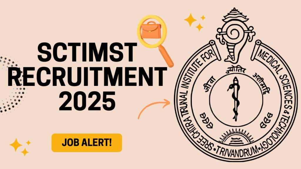 SCTIMST Recruitment 2025