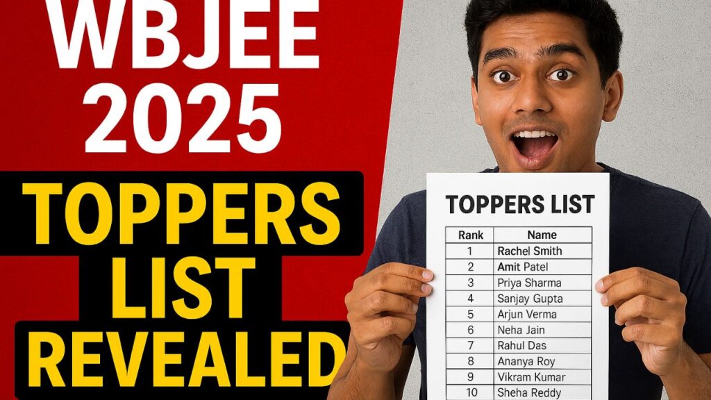 WBJEE 2025 Toppers List Revealed